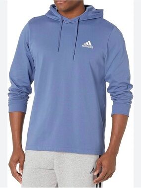 adidas Men’s Light Blue Hooded Pullover